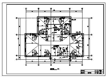 别墅设计某二层框架结构带阁楼中式别墅建筑施工cad图纸