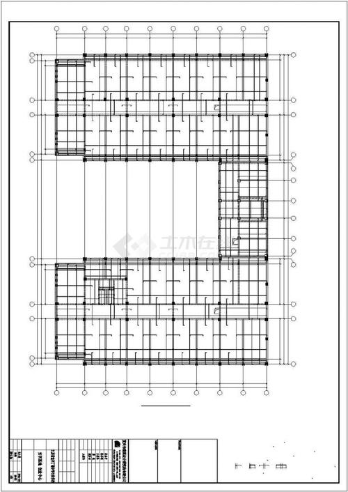 某地上三层框架结构办公楼建筑设计施工cad图纸